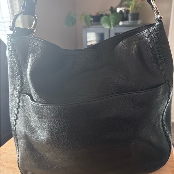 Brahmin Black Leather Hobo Handbag - Picture 5 of 11